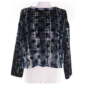 Autre Marque T-shirt em poliéster e rayon com estampa flock de Y's