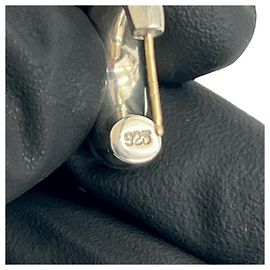 Tiffany & Co. Silver Half Hoop J Hoop Earrings Ohrringe