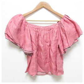 Autre Marque Blusa in lino a spalle scoperte e arricciata MYLAN