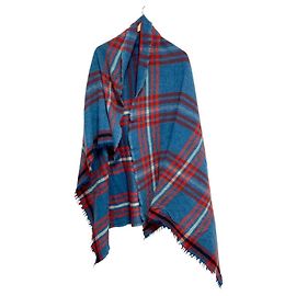 Autre Marque Estola 45R de cachemira de merino indio con tartan grande