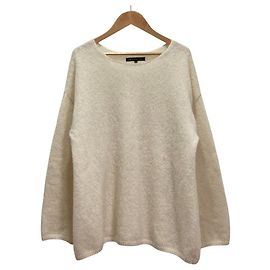 Autre Marque Pullover de malha de alpaca escovada 23ku
