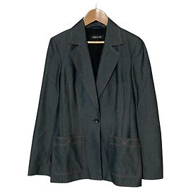Autre Marque Casaco ajustado de lã Escada com costuras contrastantes