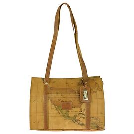 Autre Marque Borsa 2way PRIMA CLASSE in PVC/Pelle con motivo mappa