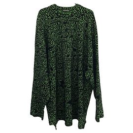 Malha de lã e poliamida jacquard com slogan Balenciaga