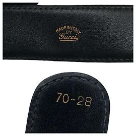 Gucci Ledergürtel in Schwarz mit goldener Schnalle