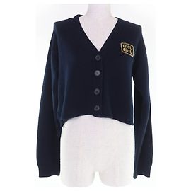 Miu Miu Cardigan in maglia 100% Cashmere con patch logo MIUMIU