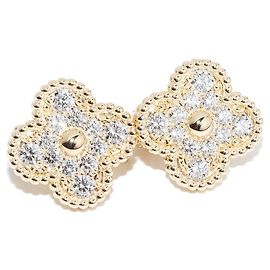 Van Cleef & Arpels Vintage Alhambra Au750 Diamond Earrings