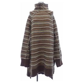 Maison Martin Margiela Top de punto MM6 Maison Margiela Gold Plated Beige Marrón