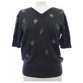 Fendi Gray Textile Top