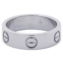 Anel Cartier Love Modelo Clássico em Ouro Branco