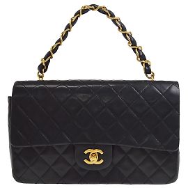 Chanel Vintage Classic Single Flap Quilted Lambskin Medium