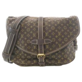Bolso de hombro Louis Vuitton Monogram Mini Lin Saumur