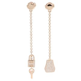 Hermès Boucles d'oreilles Hermes Kelly Clochette Diamond