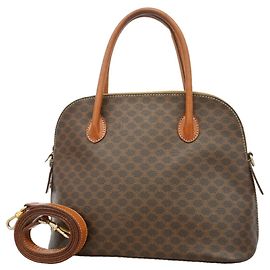 Céline Celine Macadam Brown 2-Way Handtasche