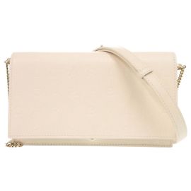 Bulgari Bolsa de Ombro com Corrente Bvlgari Infinitum em Couro Ivory