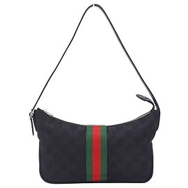 Gucci Mini Crossbody Bag aus schwarzem GG Canvas