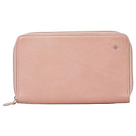 Organizador longo com fecho de correr Chanel Camellia em pele