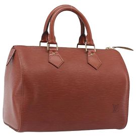 Borsa a mano LOUIS VUITTON Epi Speedy 25 Brown M43013 LV Auth ep16007A