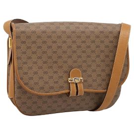 Borsa a tracolla GUCCI Micro GG PVC Beige Tono Oro 001 406 1780 Auth mr3049