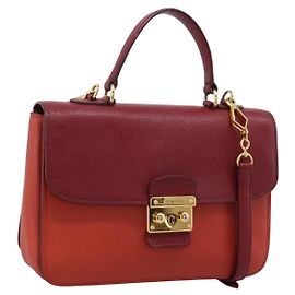 Bolso de mano Miu Miu de piel 2way rojo tono dorado Auth bs37156A
