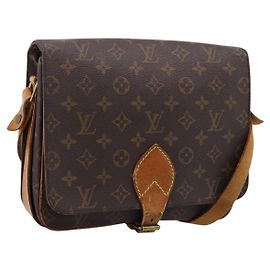 LOUIS VUITTON Monogram Cartouchiere GM Shoulder Bag M51252 LV Auth bs37135