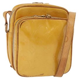 Bolso LOUIS VUITTON Monogram Vernis Wooster Lime Yellow M91075 LV Auth ep15950