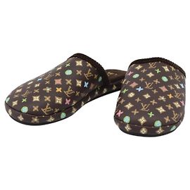 LOUIS VUITTON Monogram Craggy LV Palace Line Mules LV Auth 204941M
