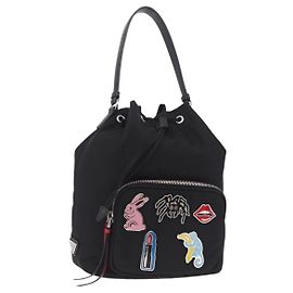 Bolso de mano PRADA Nylon Black Silver Auth ep16275V
