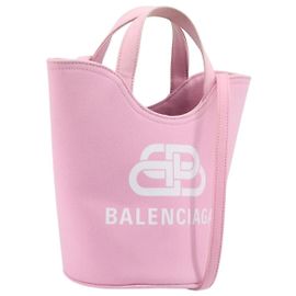 BALENCIAGA Wave XS Handtasche Canvas 2way Pink Silver 619979 Auth ka6340V
