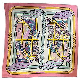 Pañuelo Hermès Quadrige rose