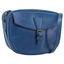 Borsa a tracolla LOUIS VUITTON Epi Jeune Fille MM Toledo Blue M52155 LV Auth ep16006