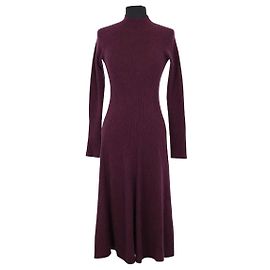Eric Bompard cashmere dress burgundy