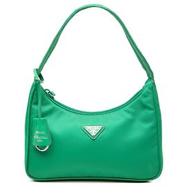 Borsa a tracolla Prada Mini Tessuto Re Edition 2000 Verde