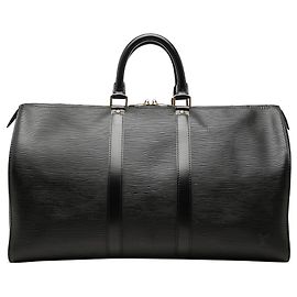 Black Louis Vuitton Epi Keepall 45 Travel Bag