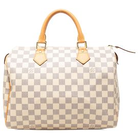 Borsa Boston Louis Vuitton Damier Azur Speedy 30 Bianca