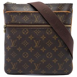Sac bandoulière Louis Vuitton Monogram Pochette Valmy Marron