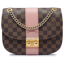 Brown Louis Vuitton Damier Ebene Cuir Taurillon Wight Shoulder Bag