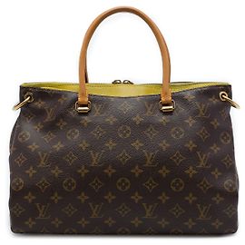 Borsa Satchel Louis Vuitton Monogram Pallas MM Marrone