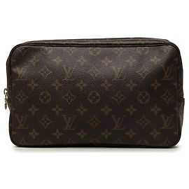 Borsa a Clutch Louis Vuitton Monogram Trousse Toilette 28 Marrone