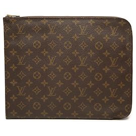 Louis Vuitton Monogram Poche Documents Portfolio 30 Clutch Bag Braun