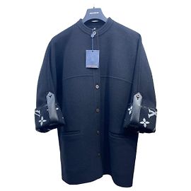 Casaco Louis Vuitton de lã reversível preto