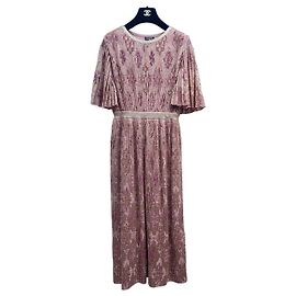 Chanel Kleid aus Seide mit Blumenprint mehrfarbig