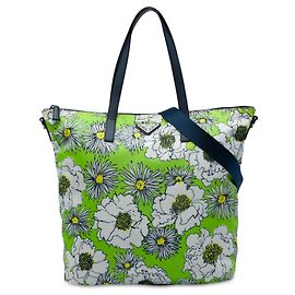 Sac Satchel Prada Tessuto Stampato Vert