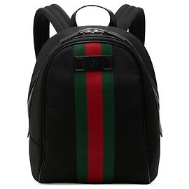 Black Gucci Techno Canvas Web Backpack