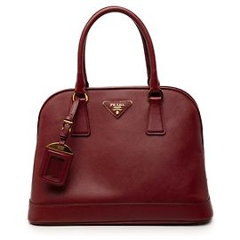 Sac à main Prada Medium Saffiano Lux Open Promenade Rouge