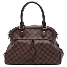 Bolso Satchel Louis Vuitton Damier Ebene Trevi PM Marrón
