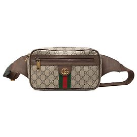 Gucci Small GG Supreme Web Ophidia Gürteltasche Beige