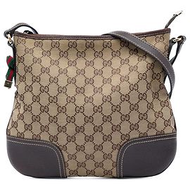 Sac crossbody Gucci GG Canvas Web Princy Beige