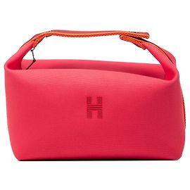 Bolso Vanity Hermès Large Toile Bride A Brac Rosa