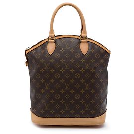 Bolso de mano vertical Lockit Monogram Louis Vuitton marrón